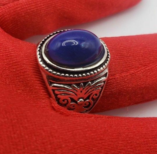 Men and Women Silver Mood Ring Color Change Size 7, 7.5, 8, 8.5, 9, 9.5, 10, 11