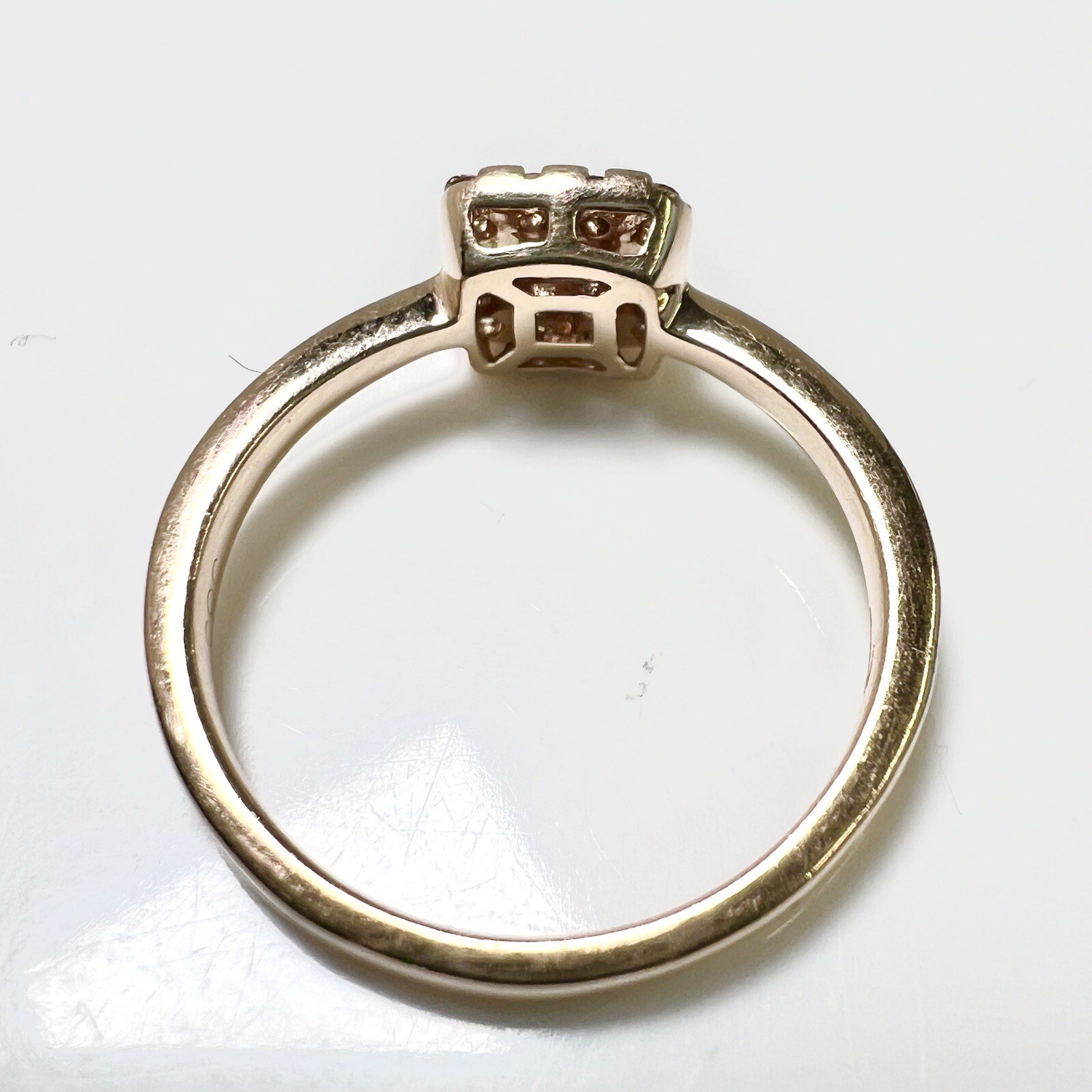 Ring 585 gold rose gold 0.26 ct. diamonds size 56.5/18mm 3.4g like new
