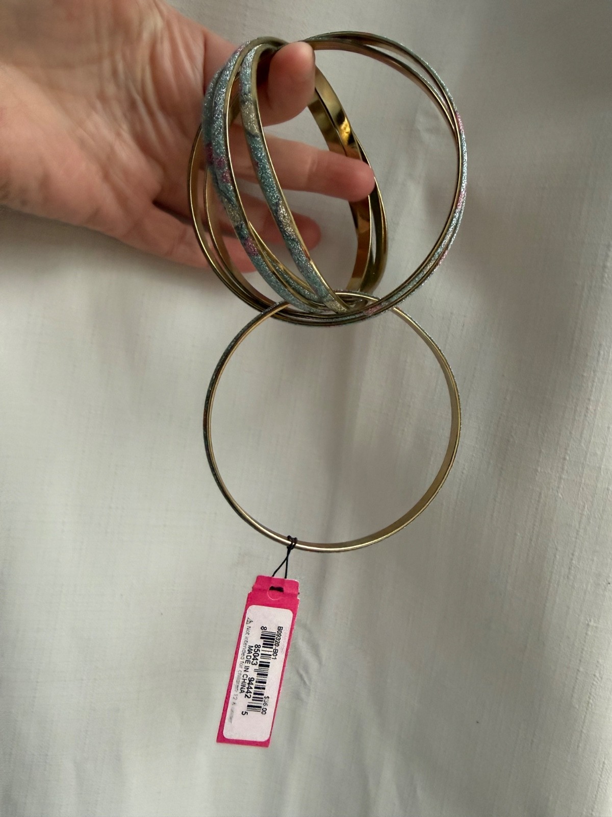 Betsey Johnson blue and gold sparkly glittery bangles NWT – MAKE AN OFFER