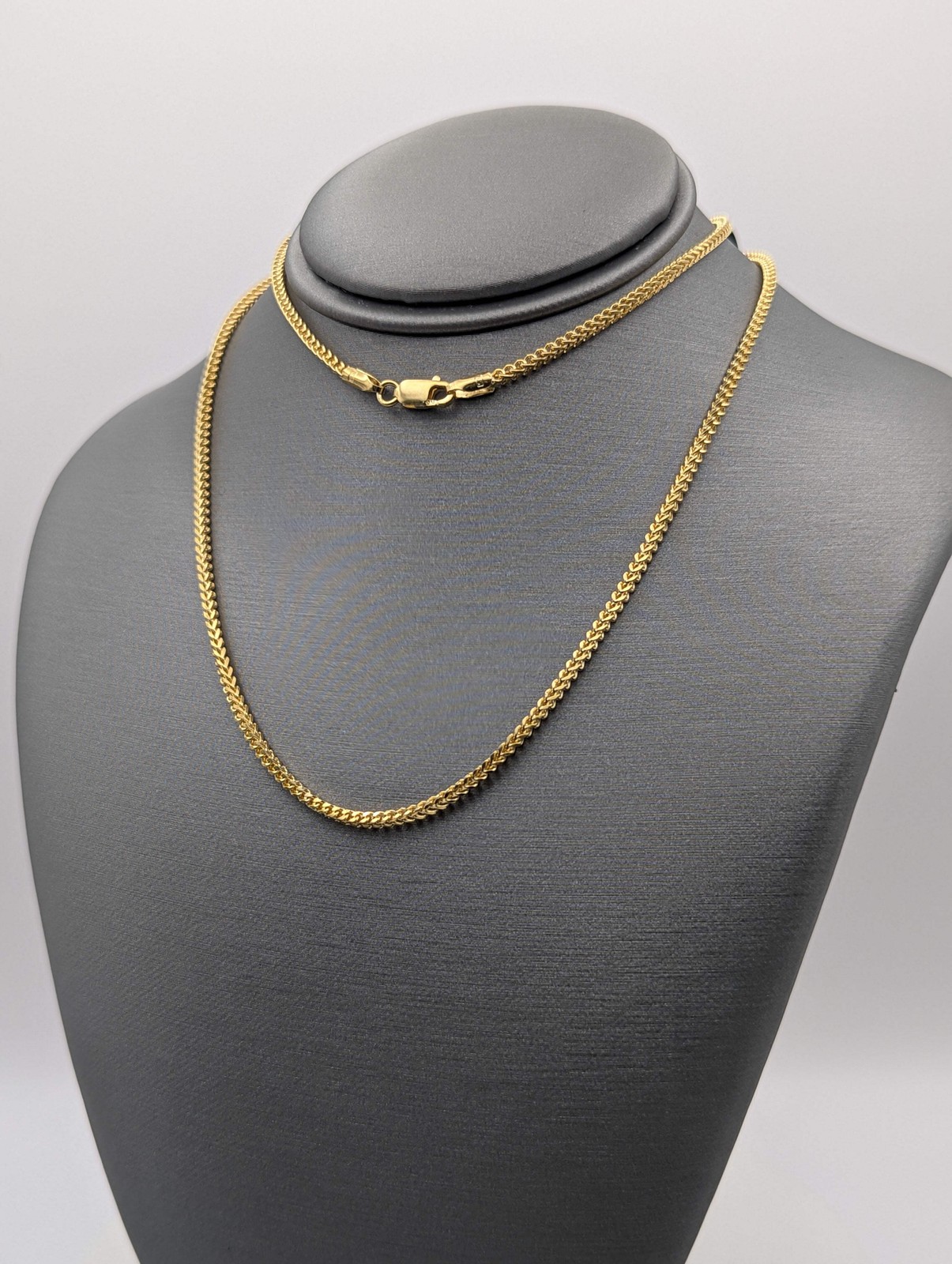 14K YG Solid Foxtail Chain