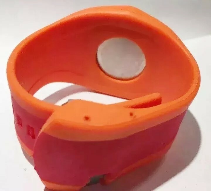 Odm Watch Green Face Orange Red Silicone Wide Band Blue Bezel Men Women New