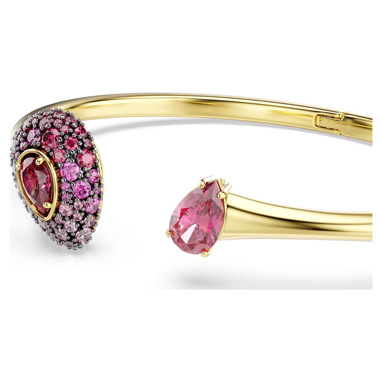 Swarovski Zirconia Sublima Bangle, Pear Cut, Red, 18K Gold Plated 5752895 Size M