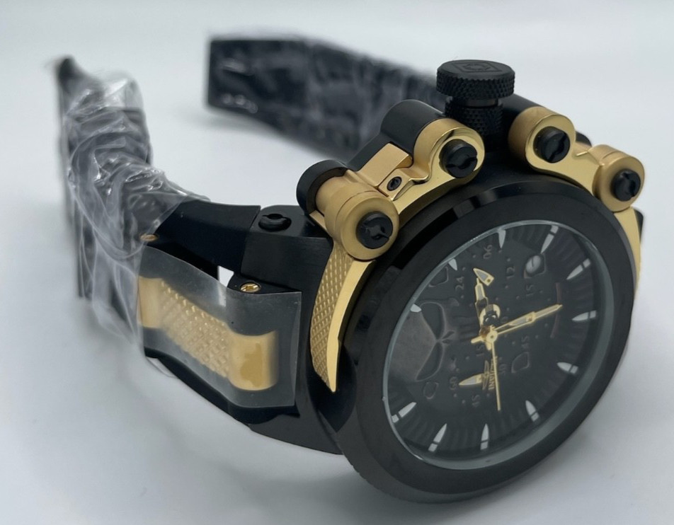 Invicta Marvel Punisher Men’s Watch – 55mm, Gold, Black (34654)
