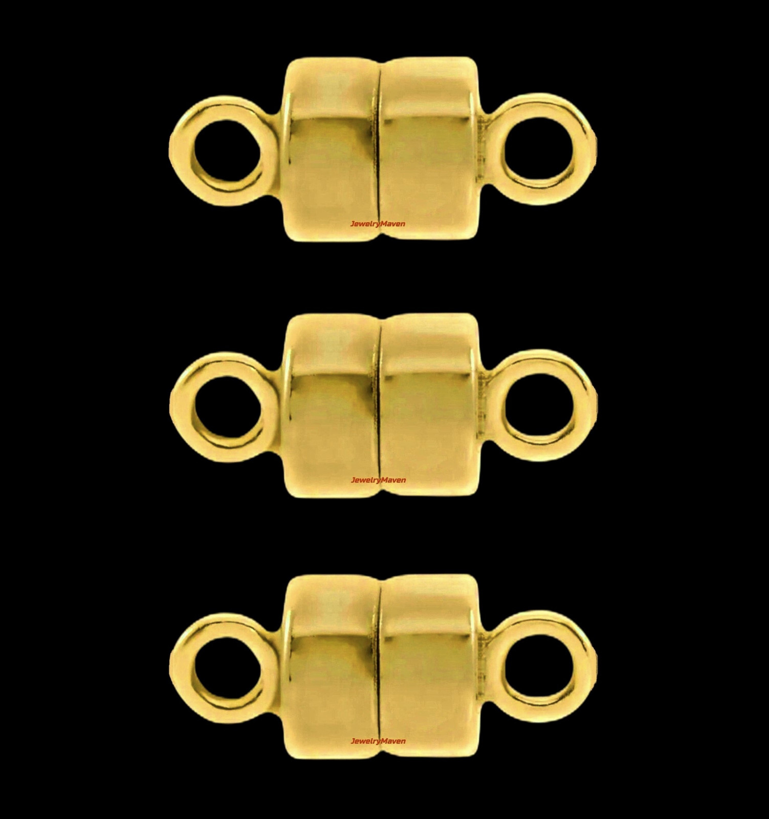 (3) 4.5mm Yellow 14k Gold FILLED MAGNETIC CLASP Converter Bracelet Necklace USA