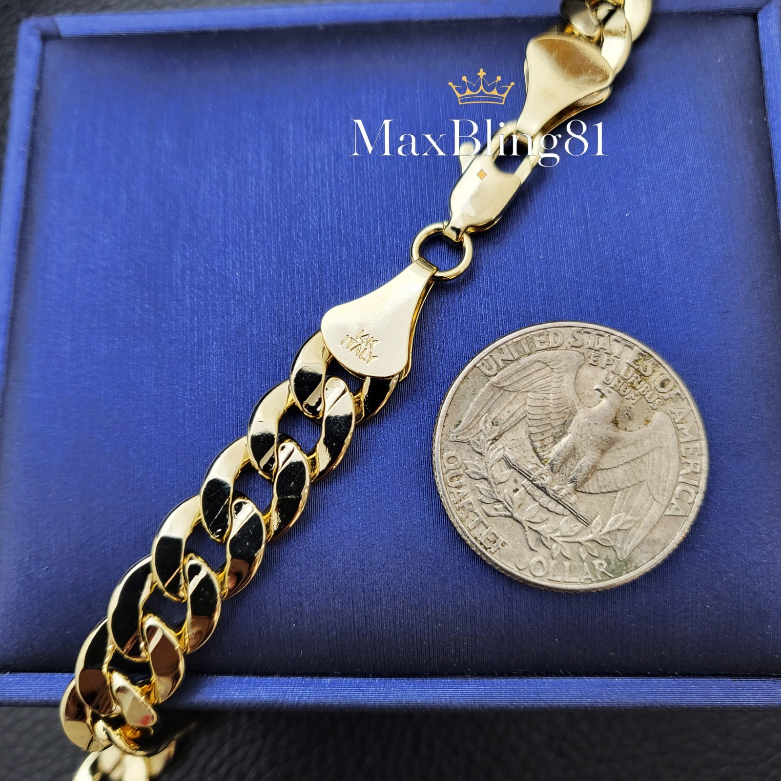 14K Stamped High End Brass Premium Gold plated 4~10mm Miami Cuban Chain Necklace