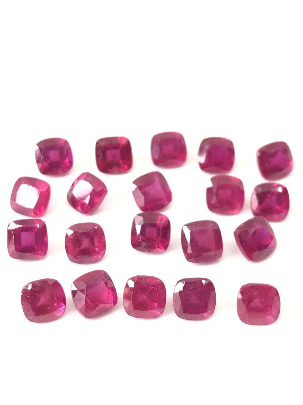 Ruby Square Cushion Cut Size 3mm, 4mm, 5mm, 6mm, 7mm, 8mm, 9mm, 10mm,11mm & 12mm