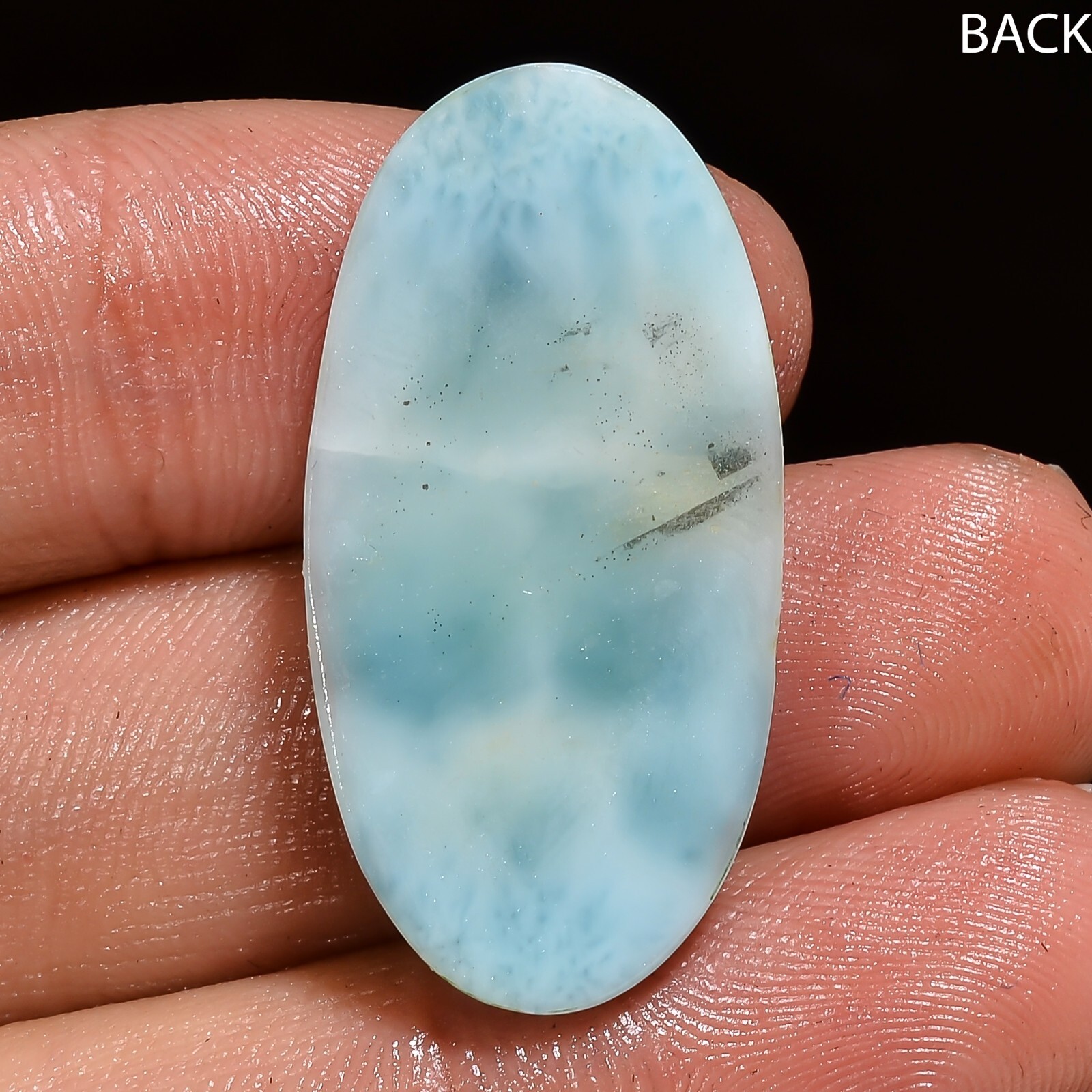 Larimar Gemstone 21.45 CT Natural Larimar Oval Cabochon 16x32x4mm Gemstone BC-64