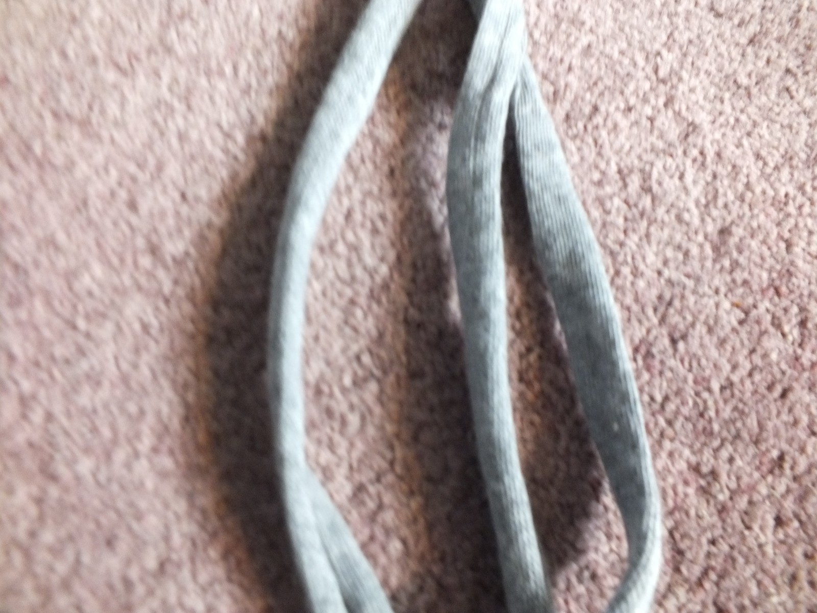 New T-shirt Scarf Necklace Gray 3 Strand One of a Kind T-shirt Yarn