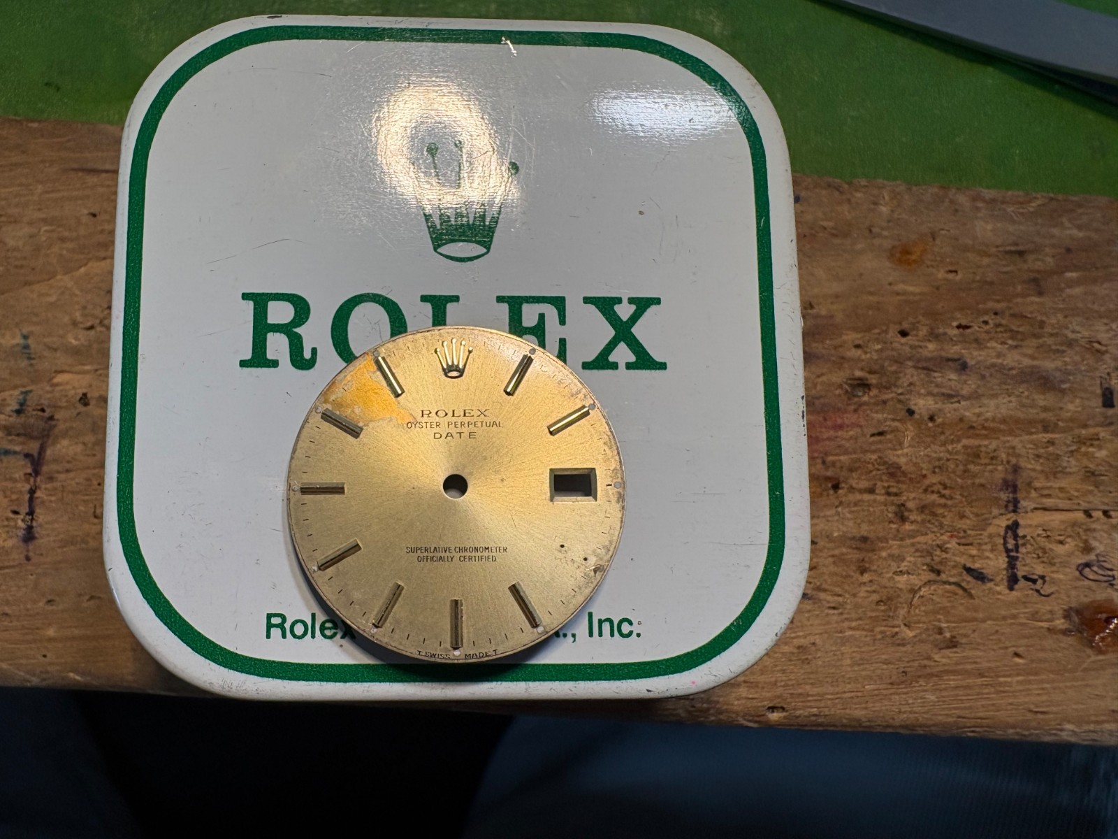 Rolex Mens Datejust 36mm Champagne Stick Dial Part -T Swiss T 16013 – 16233 #b17