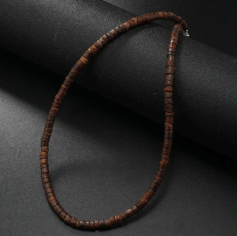 1pcs Necklace For Men New Vintage Coconut Shell Turquoise Surf Necklace