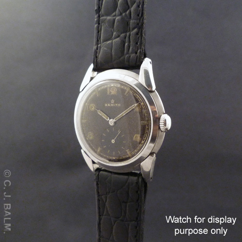 Quality Black Croc Leather Vintage Style Open-Ended Watch Strap 16mm 18mm 20mm