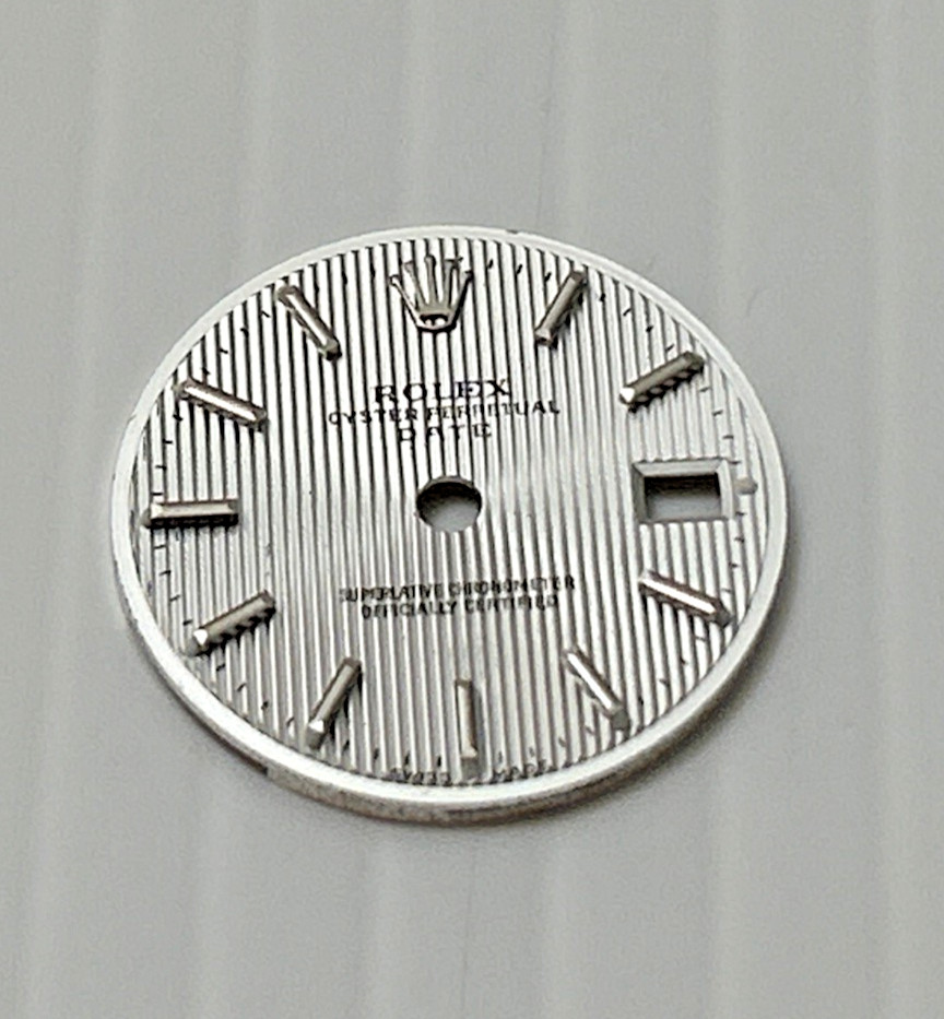 Genuine Rolex Ladies Datejust 26mm Silver Quickset Watch Dial