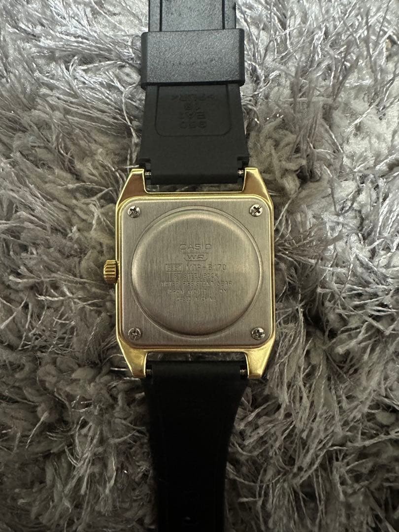 CASIO MTP-B170-1E Gold Black Quartz Watch Pre-Owned