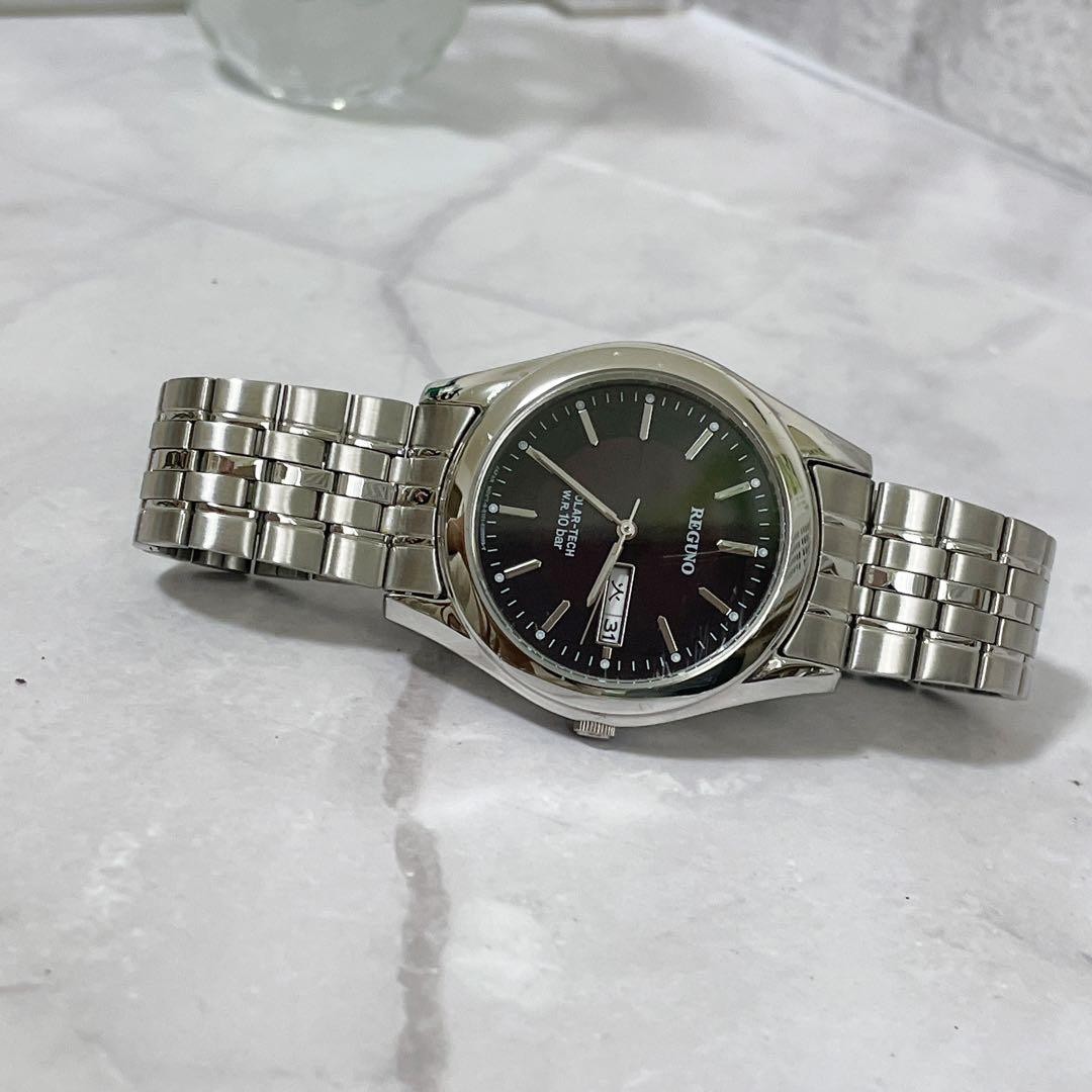 REGUNO Citizen Solar Watch, Navy Dial, Day-Date
