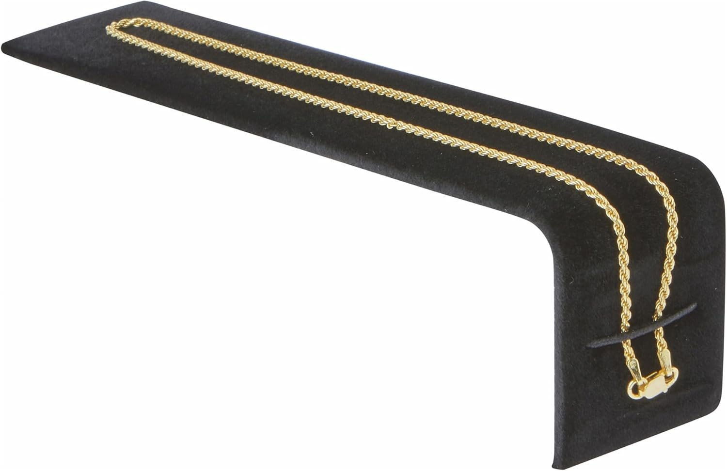 Black Velvet Bracelet Ramp Display Stand, 1.5″ W X 8″ D X 2.125″ H
