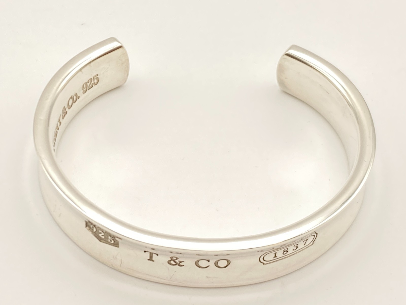 Tiffany & Co. 1837 Cuff Bangle Bracelet 6 1/4″ Silver 36.3g