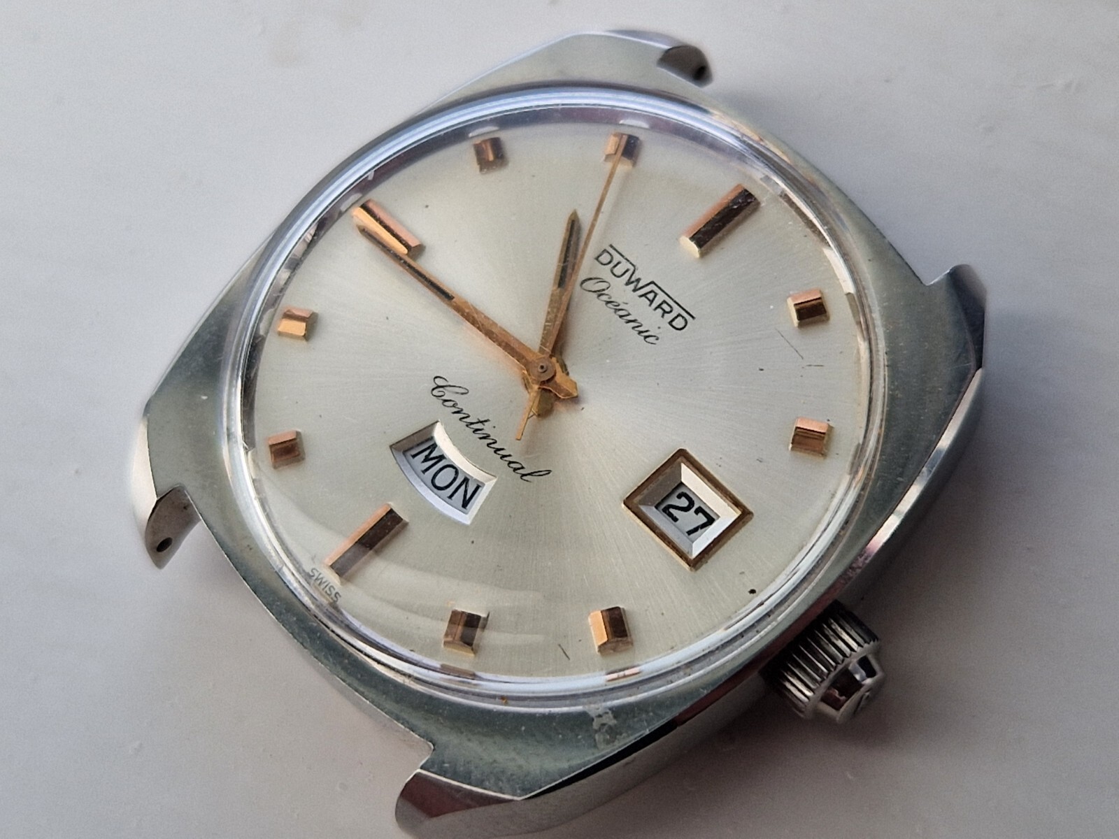 Vintage Automatic Duward Oceanic Continual watch Brevet Technos case mixparts