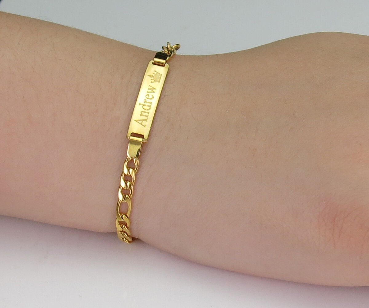 Baby bracelet 14k personalized baby bracelet Name plate Bracelet Gold Plate