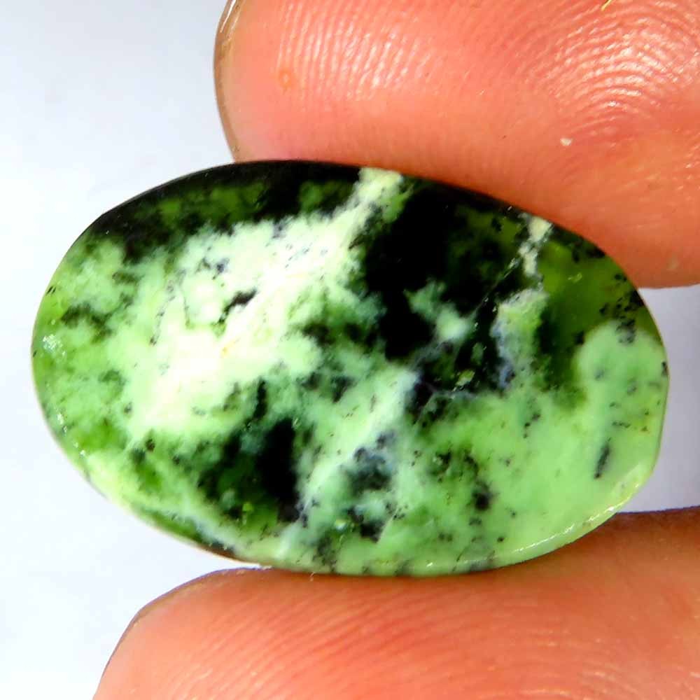 10.40Cts Natural Super Chrome Chalcedony Oval Cabochon 14x22x4mm Losse Gemstone