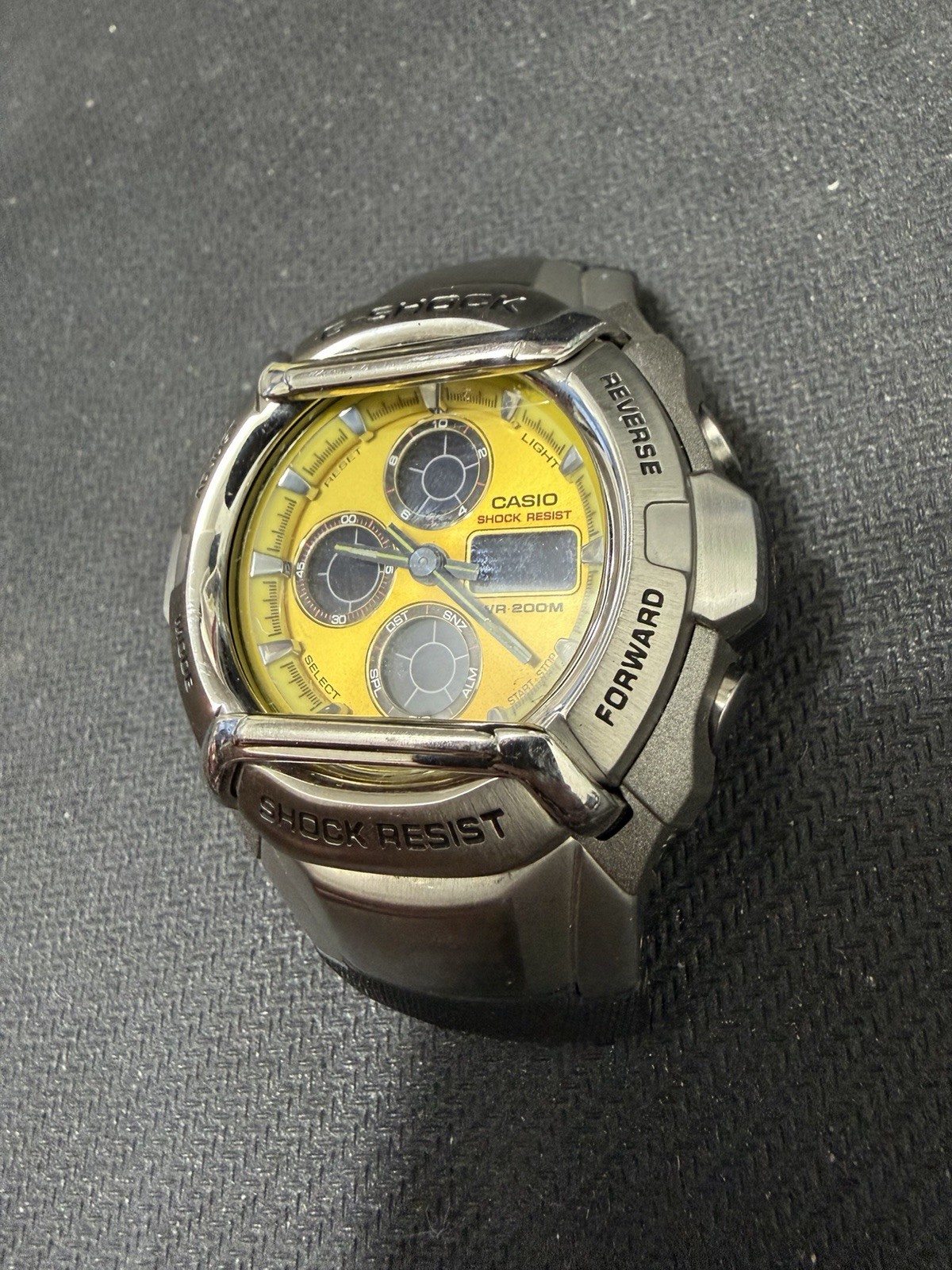 Casio G-Shock G-511 Yellow Dial Ana-Digi Watch Head No Battery For Parts
