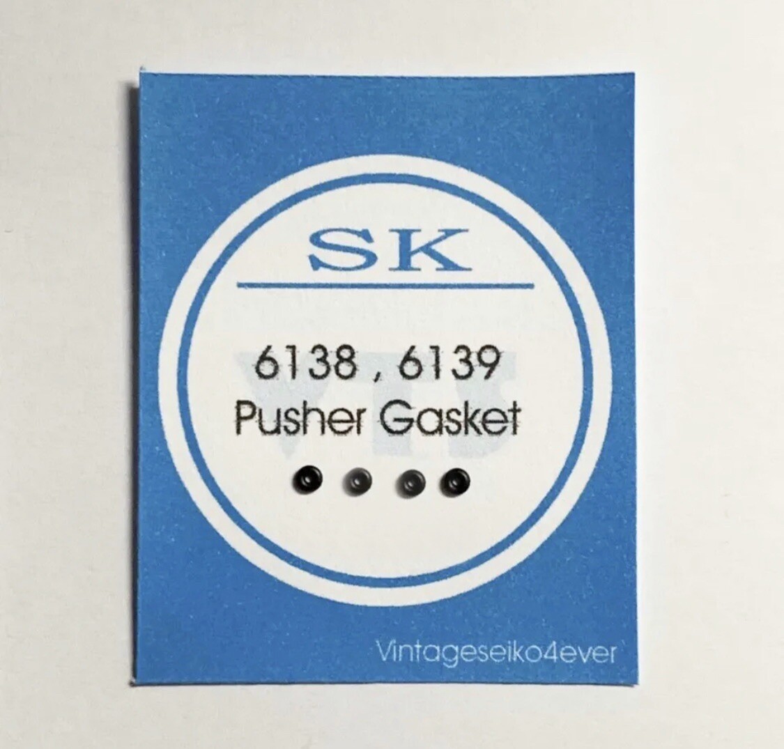 x4 NEW PUSHER CROWN GASKET SEIKO 6138 6139 6106 6119 6246 6309 7005 7006 7009
