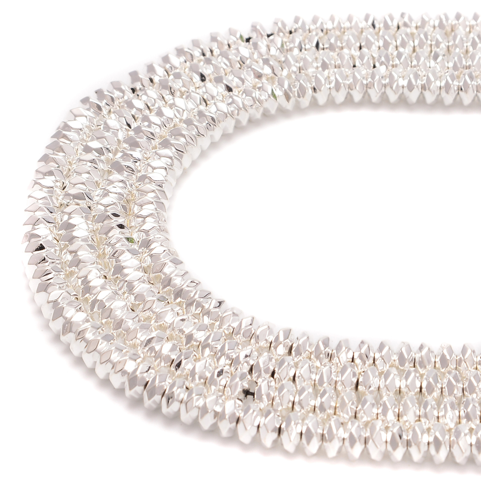 Titanium Bright Silver Hematite Faceted Rondelle Beads 3mm 4mm 6mm 8mm 15.5” St