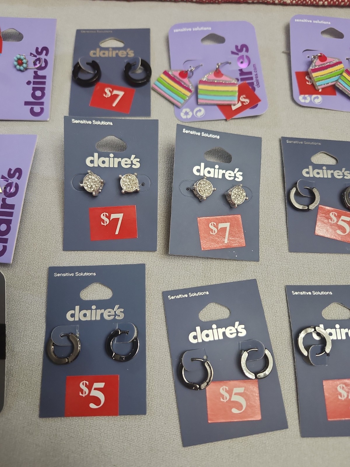 Claire’s Fashion Jewelry Pierced Earrings. Lot Of 21 Pieces…