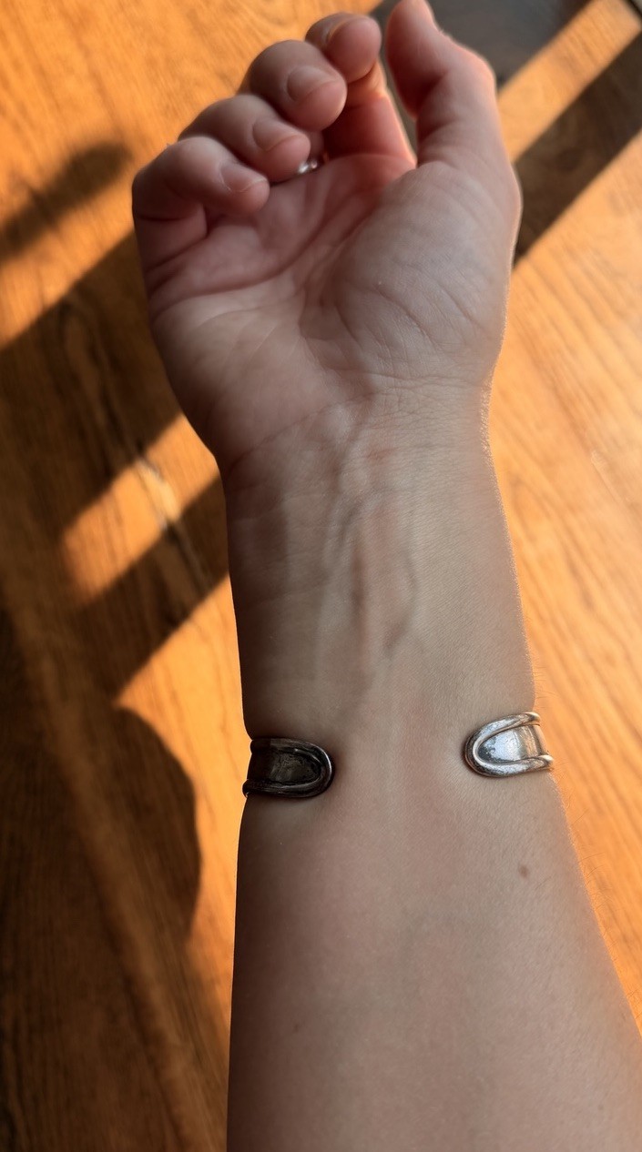 925 Sterling Silver Cuff Bracelet, Engraved, Adjustable