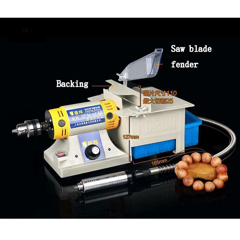 220V 750W Precision Bench Grinding Machine Gem Jewelry Rock Polishing Machine