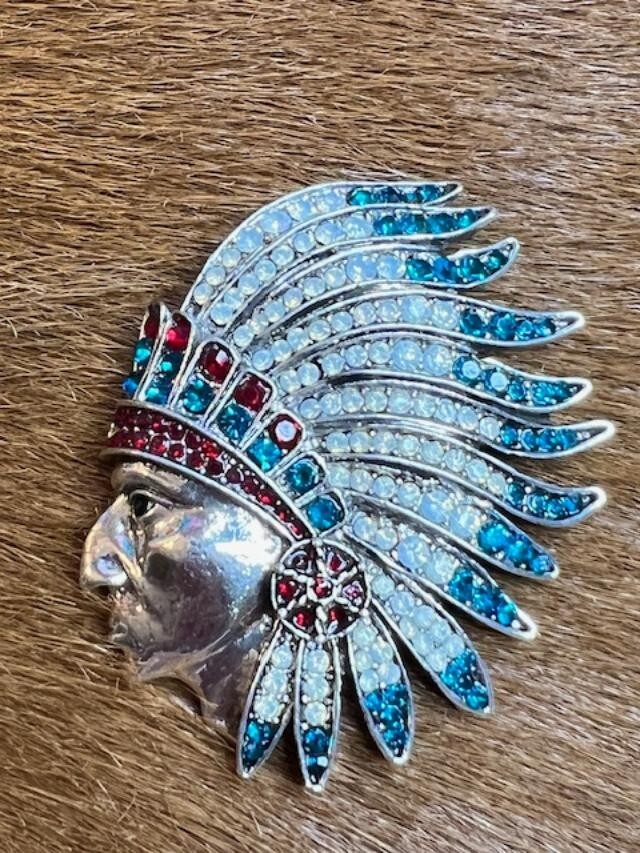 INDIAN CHIEF ~ BROOCH/PENDANT