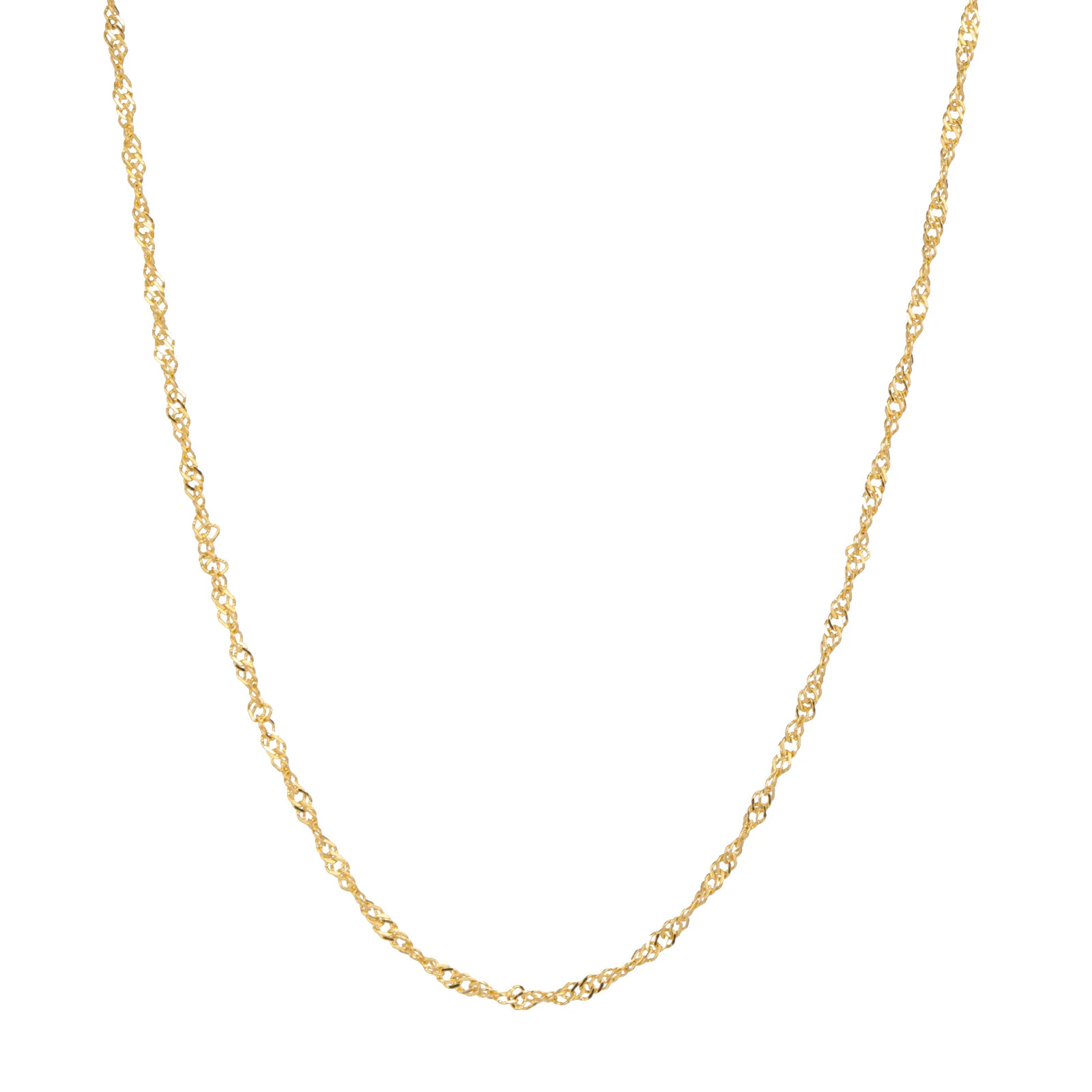 Water Wave Chain Necklace Stainless Steel Gold Color Women Layered Jewelry