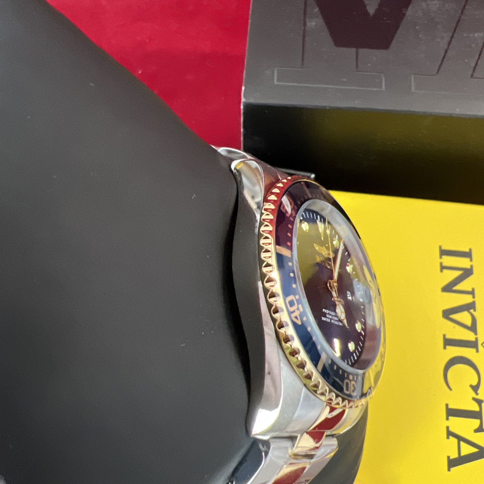 Invicta Men’s Watch Pro Diver Quartz Blue Dial Two Tone Steel Bracelet 22058 43m