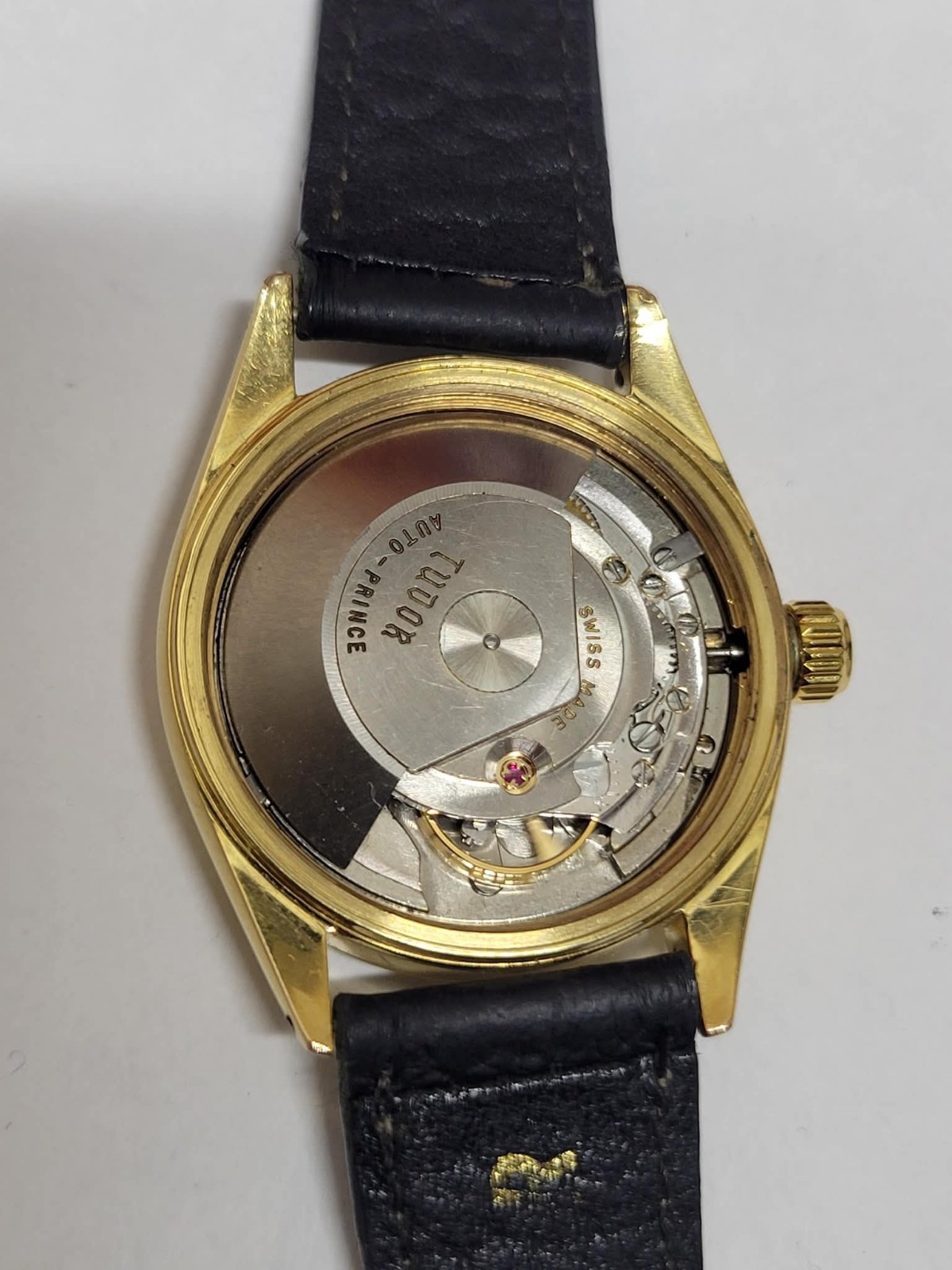 Vintage Tudor Prince Oyster Date Watch 25 Rubies Model 7970 Gold-Capped
