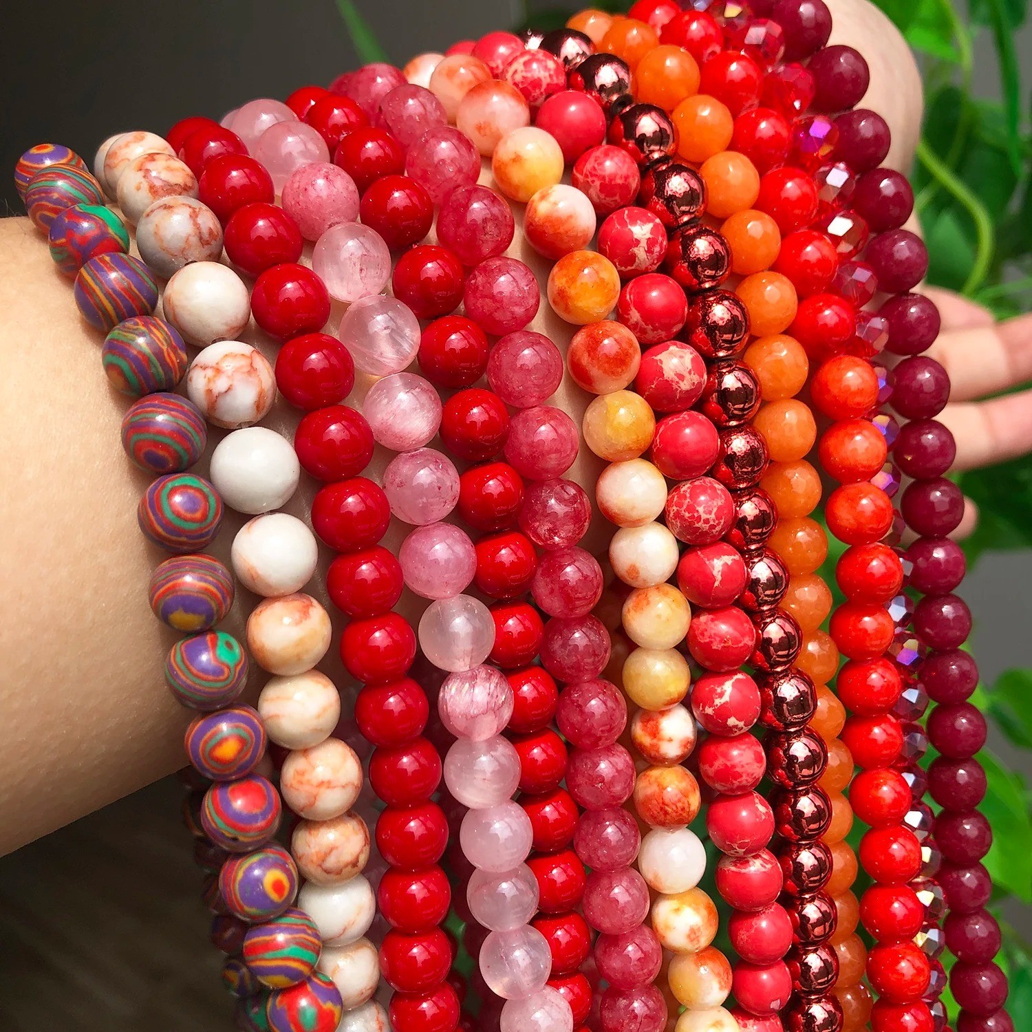 Series I lot natural gemstone spacer loose beads 4mm 6mm 8mm 10mm 12mm stone DIY