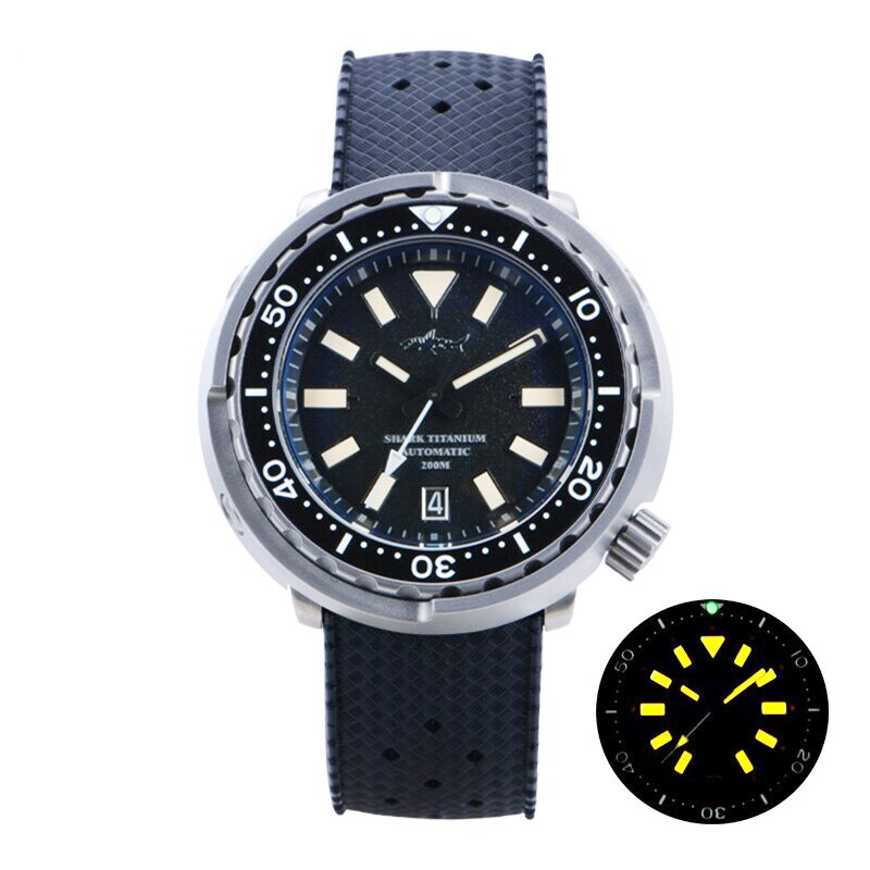 Heimdallr Sharkey TITANIUM TUNA Sand Texture Dial NH35 Dive 200M Automatic Watch