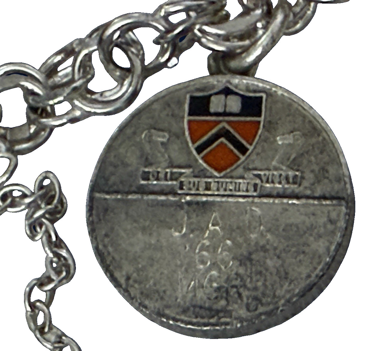 Sterling SIlver Charm Bracelet 50g Vintage 1960s American Yale Doctor 10 Charms