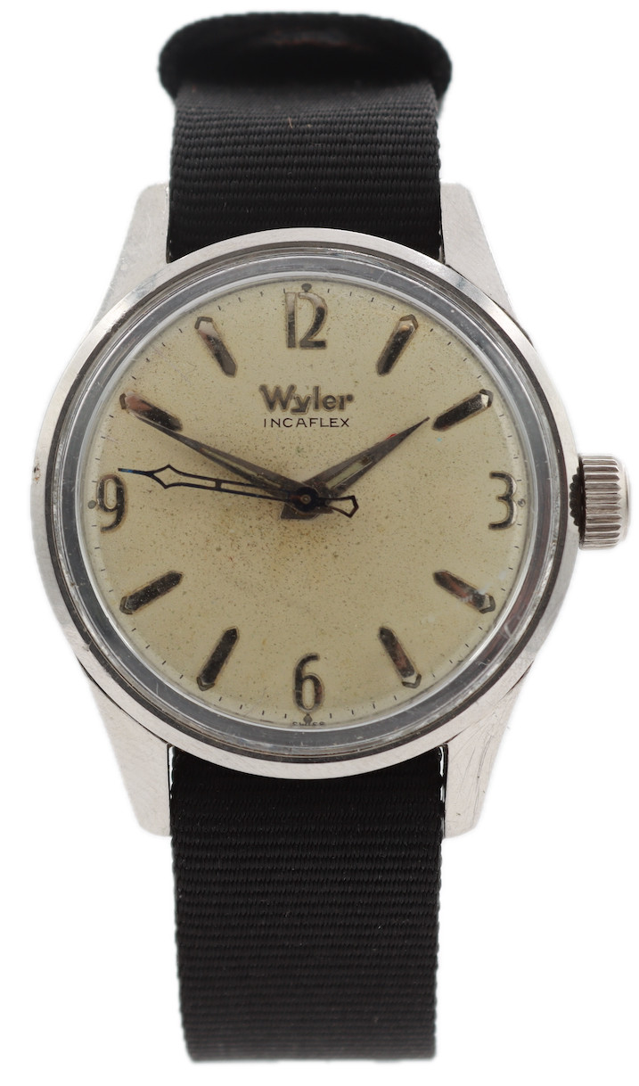 Vintage Wyler 1023/1-1162 Incaflex Men’s Mechanical Wristwatch Swiss Steel