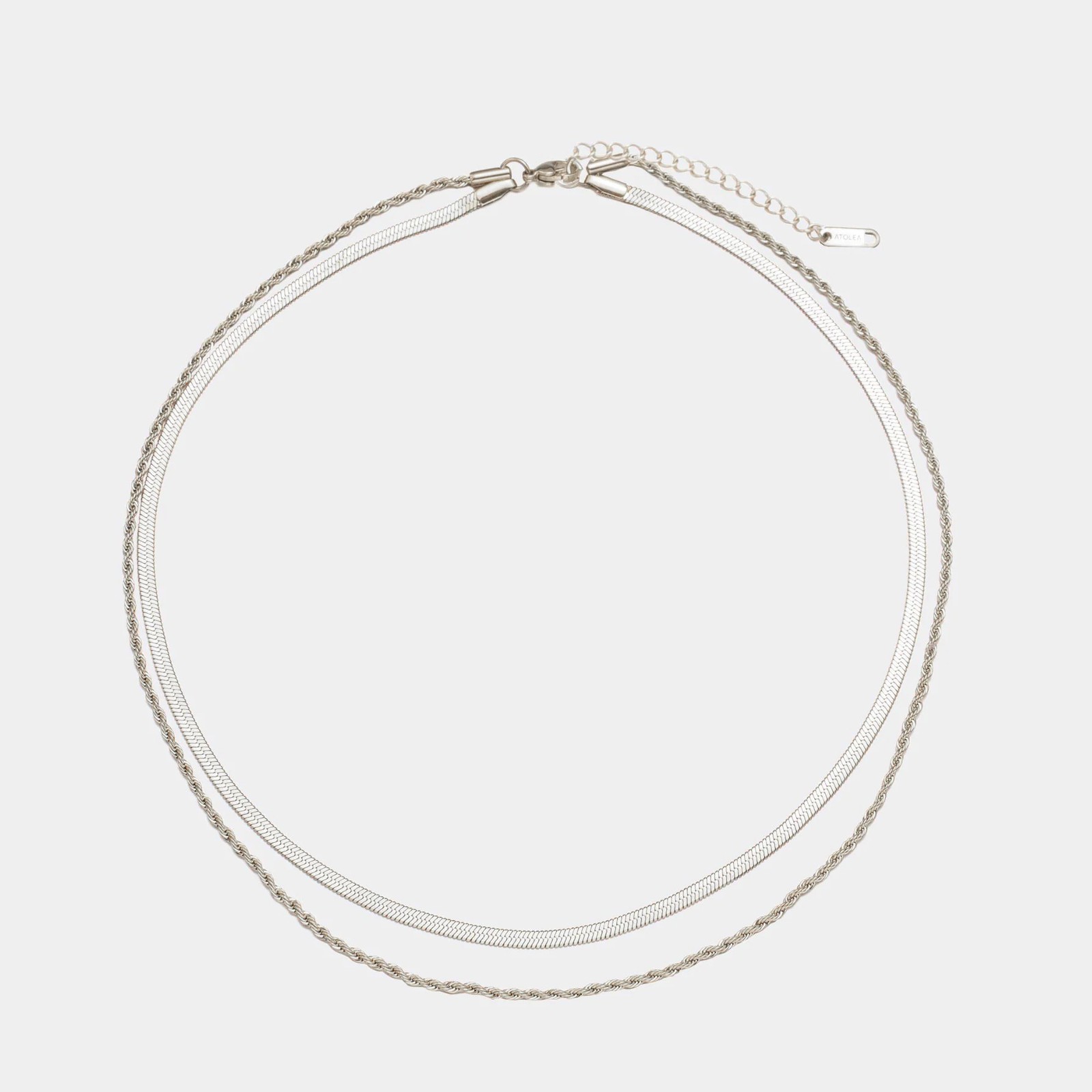 Vintage Double-Layer Snake-Chain Flat Necklace For Women