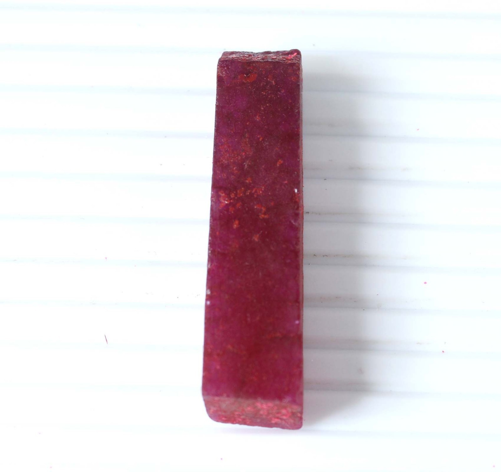 124 Ct Certified Natural Red Ruby Gemstone Slice Rough T36909 Birthday Discount