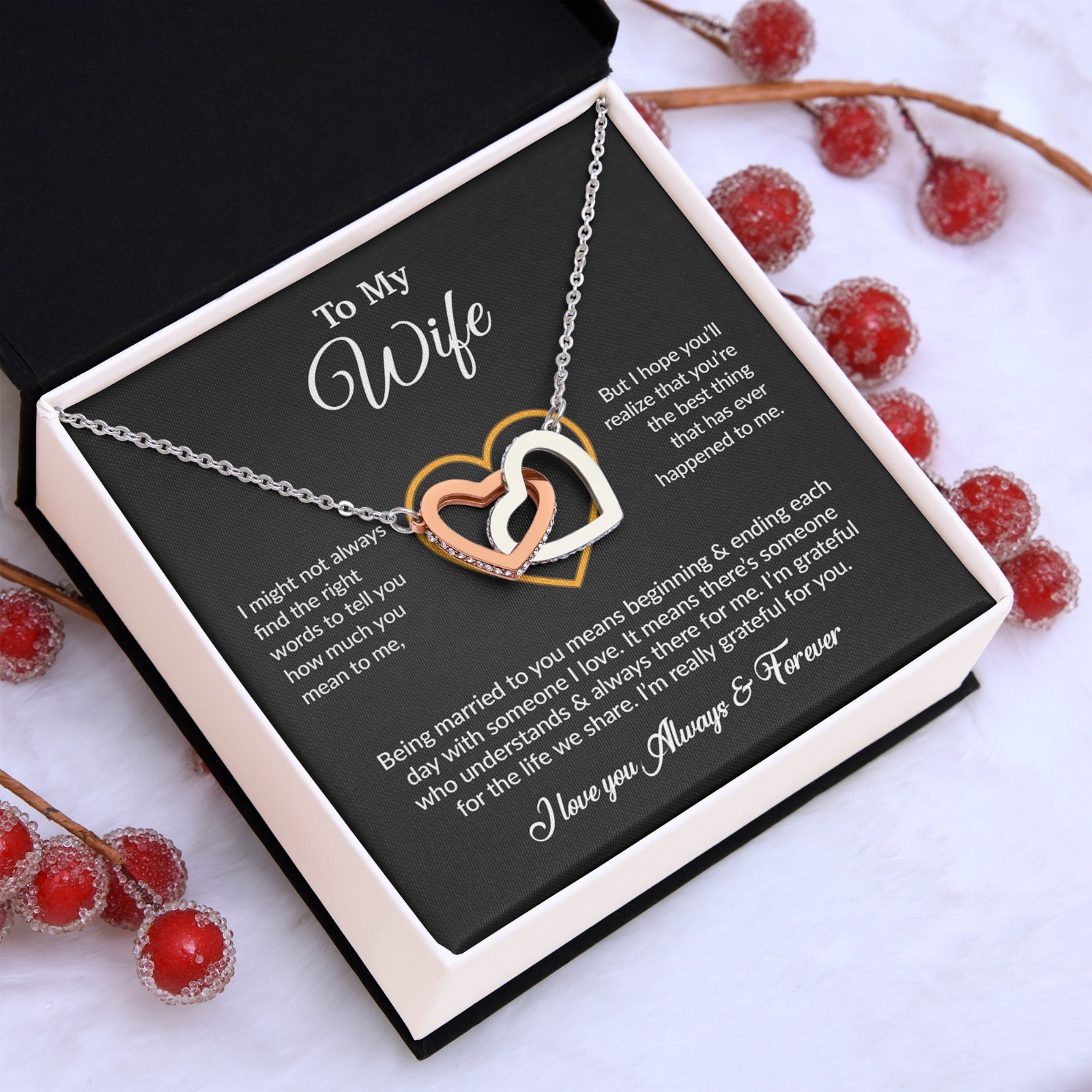 To My Wife Necklace, Gift For Wife, Anniversary Gift For Wife, Necklace For Wife