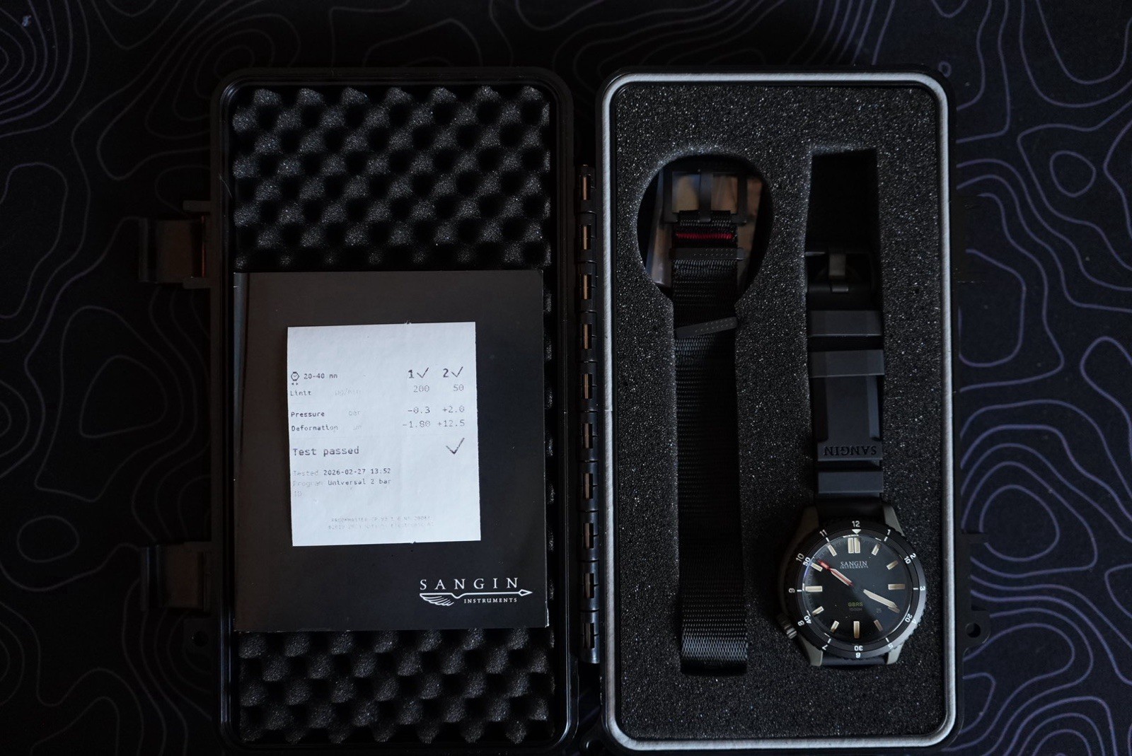 Sangin Instruments GBRS Kinetic II Ti V2 Titanium Automatic Watch 1000m FDE Tan