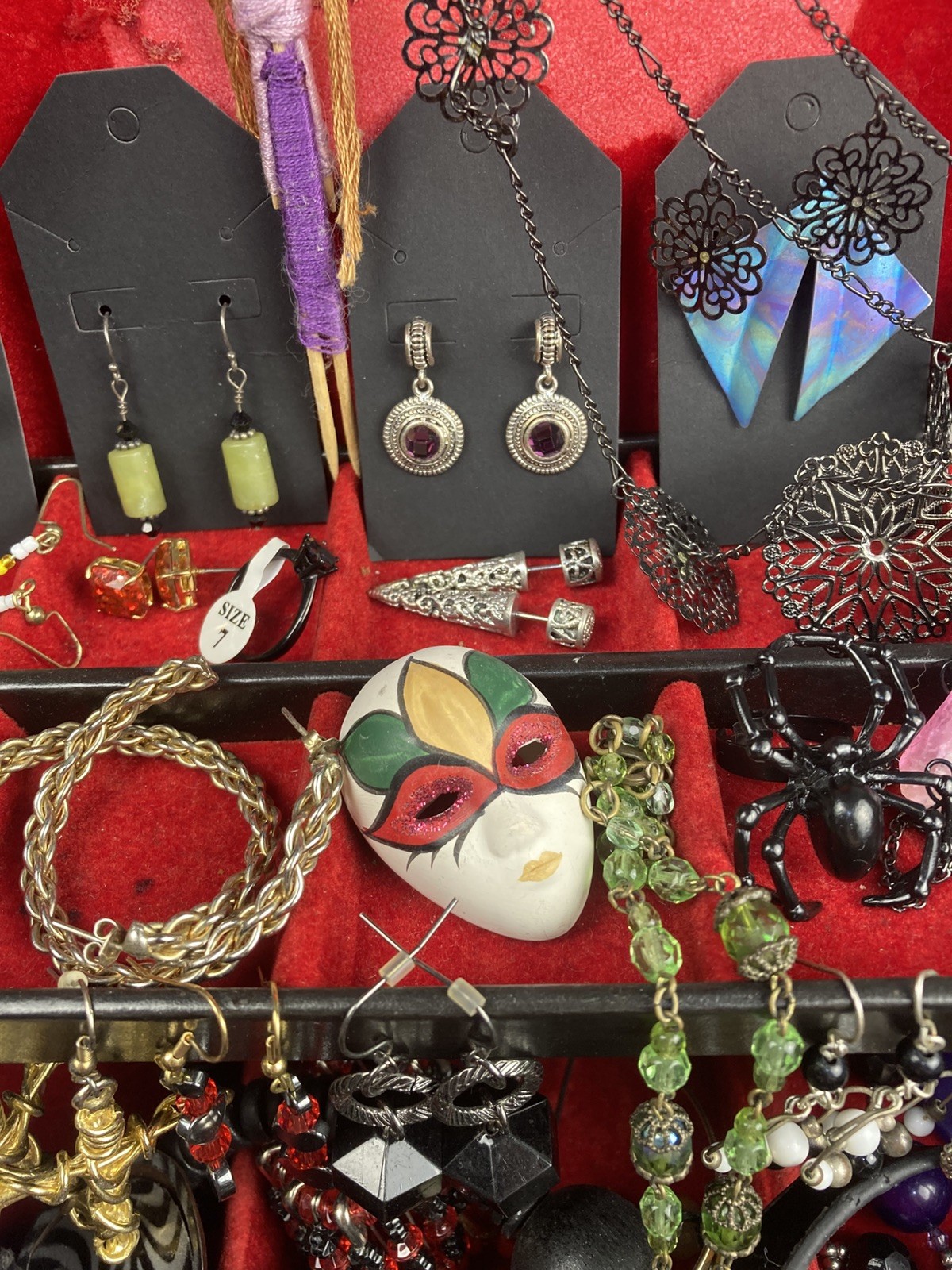 50Lot Gothic Inspired Costume Jewelry Romance Goth Earring Emo & Jewelry Box