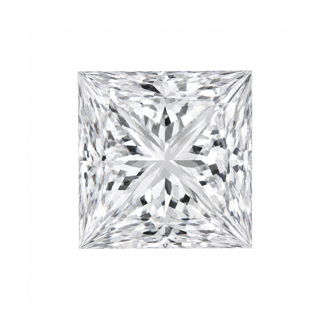 1.00 Ct Princess Cut E Color VS2 Clarity IGI Certified Lab Grown CVD Diamond