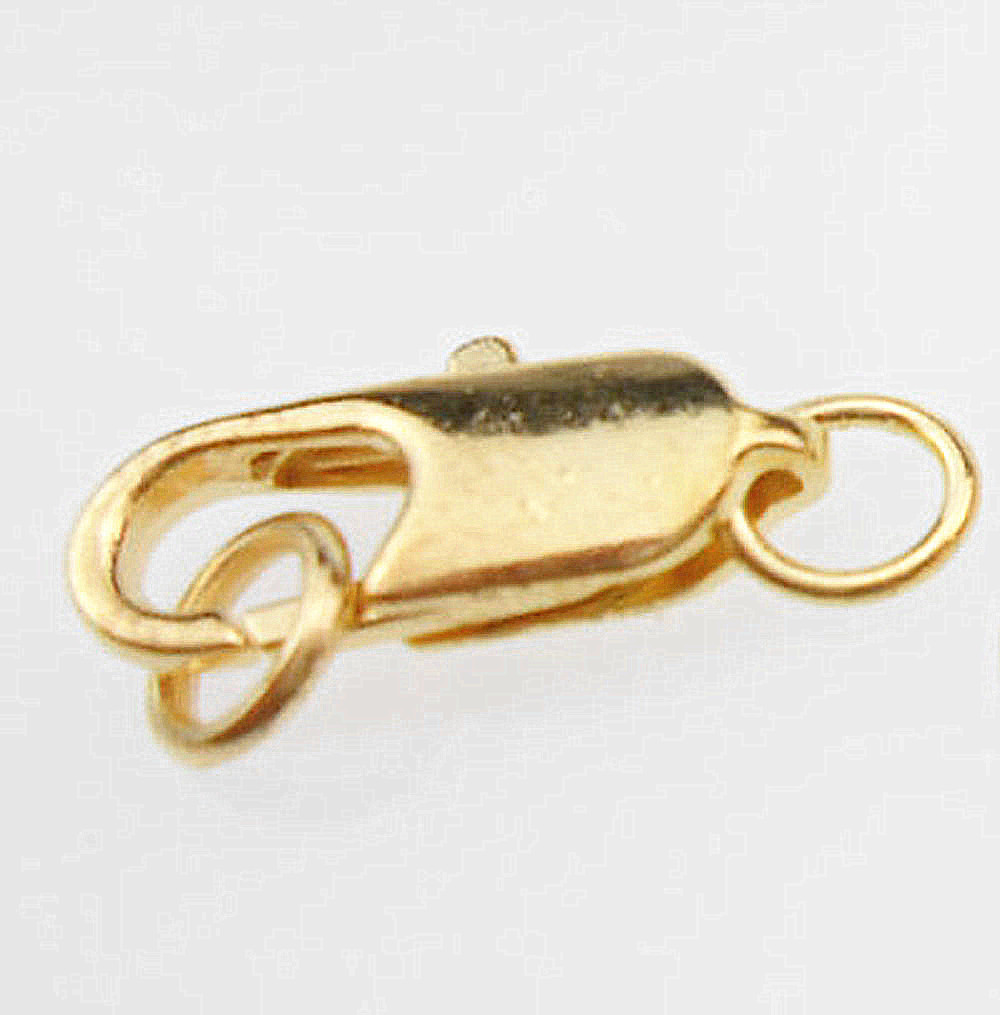Wholesale DIY Necklace Jewelry Findings 18K Yellow Gold GF Lobster Clasps Free