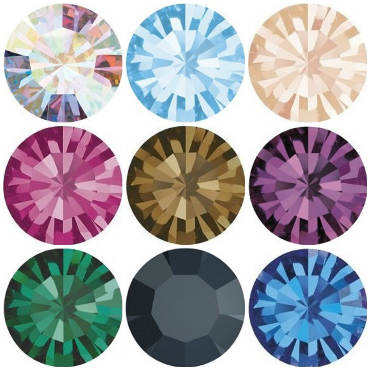 11mm | Chaton | Preciosa Crystals | 12 Pieces – Choose Crystal Color (SS 821)