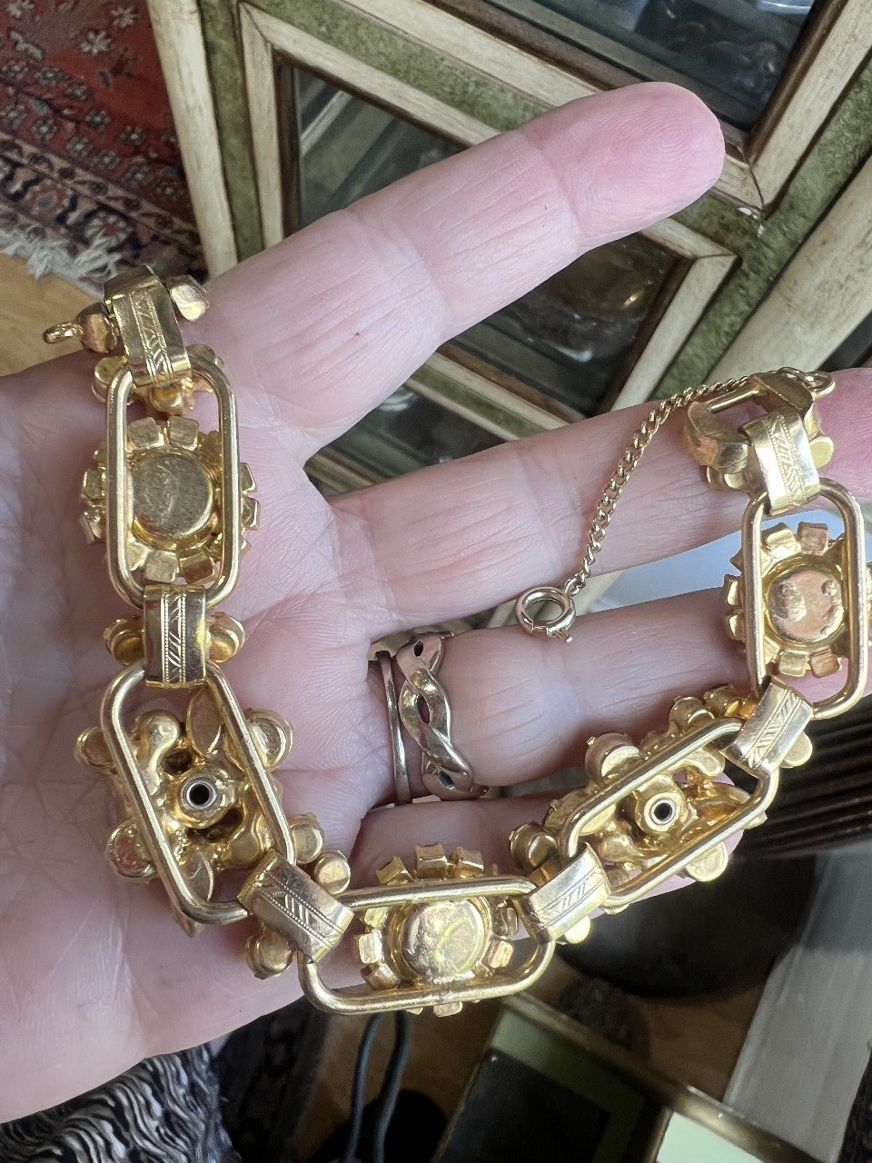 Rare Vintage Juliana D&E Heliotrope Margarita Pink RS Bracelet Earring Set 7.5″