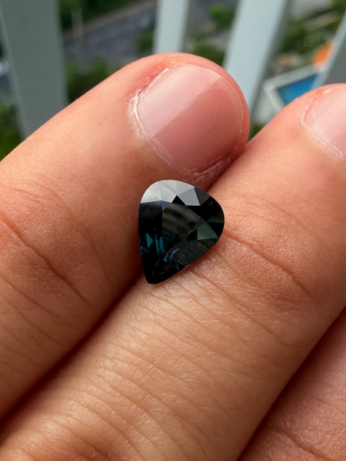 1.67 Ct Natural Cobalt Spinel Tanzania AGA Certified Pear Cut Deep Blue Gem