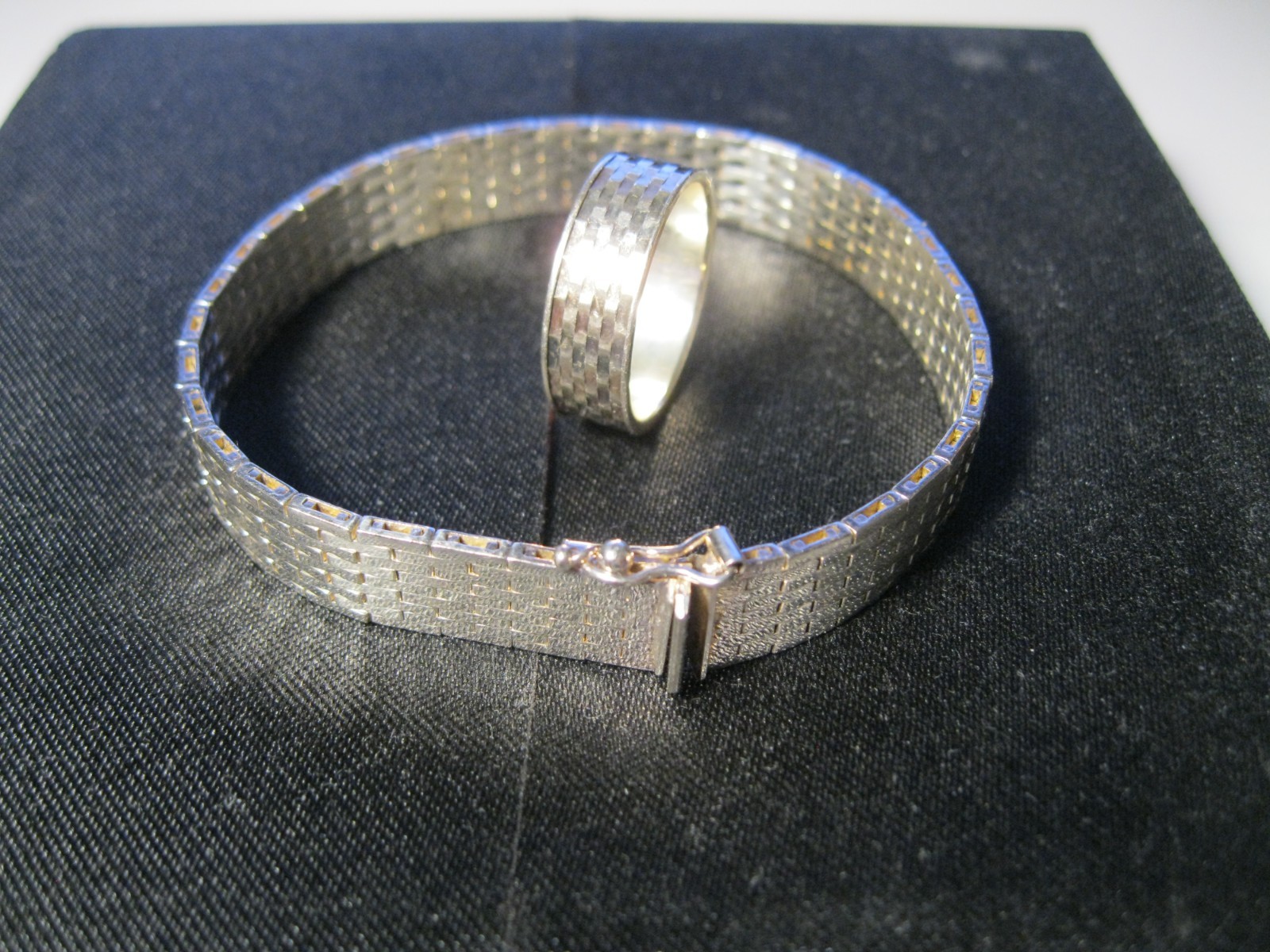 MILOR STERLING SILVER BRACELET 7-1/4″ & MATCHING RING! SIZE 9