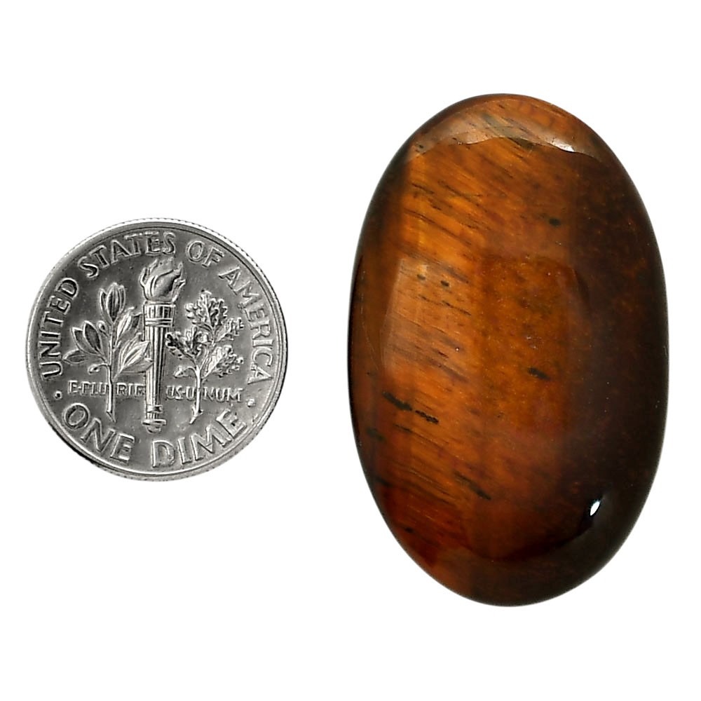 Natural Red Tiger Eye 22×34.75×5.8 mm Oval Shape Polished Gemstone LS86-05257