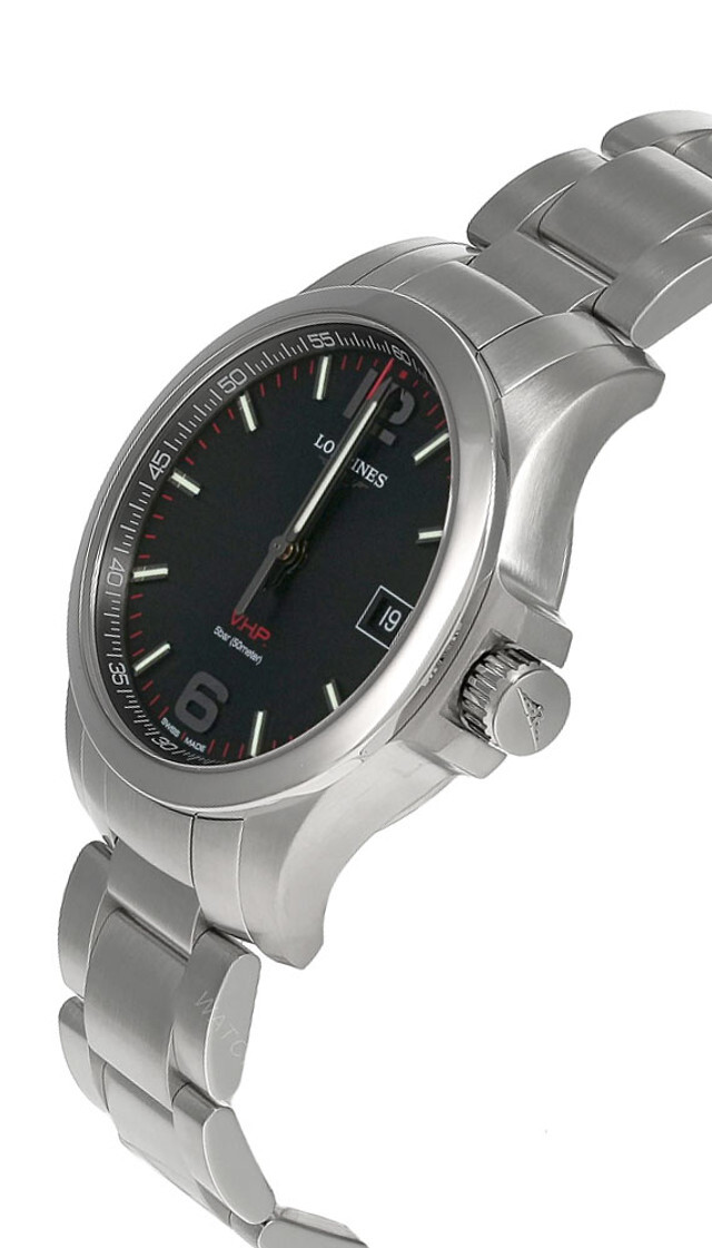 LONGINES Conquest V.H.P 41MM Black Dial SS Men’s Watch L3.716.4.56.6